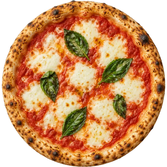 Pizza Margherita von oben